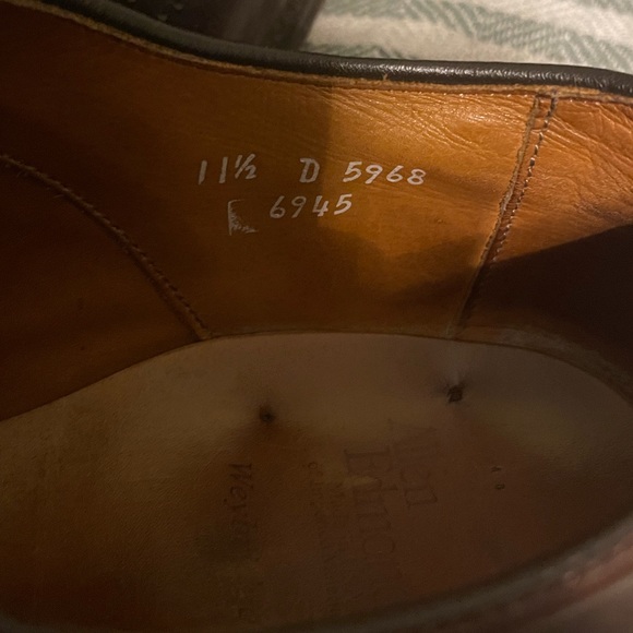 Allen Edmonds Weybridge Brown Leather Oxford‎ Dress Shoes Size 11.5 - Picture 5 of 6